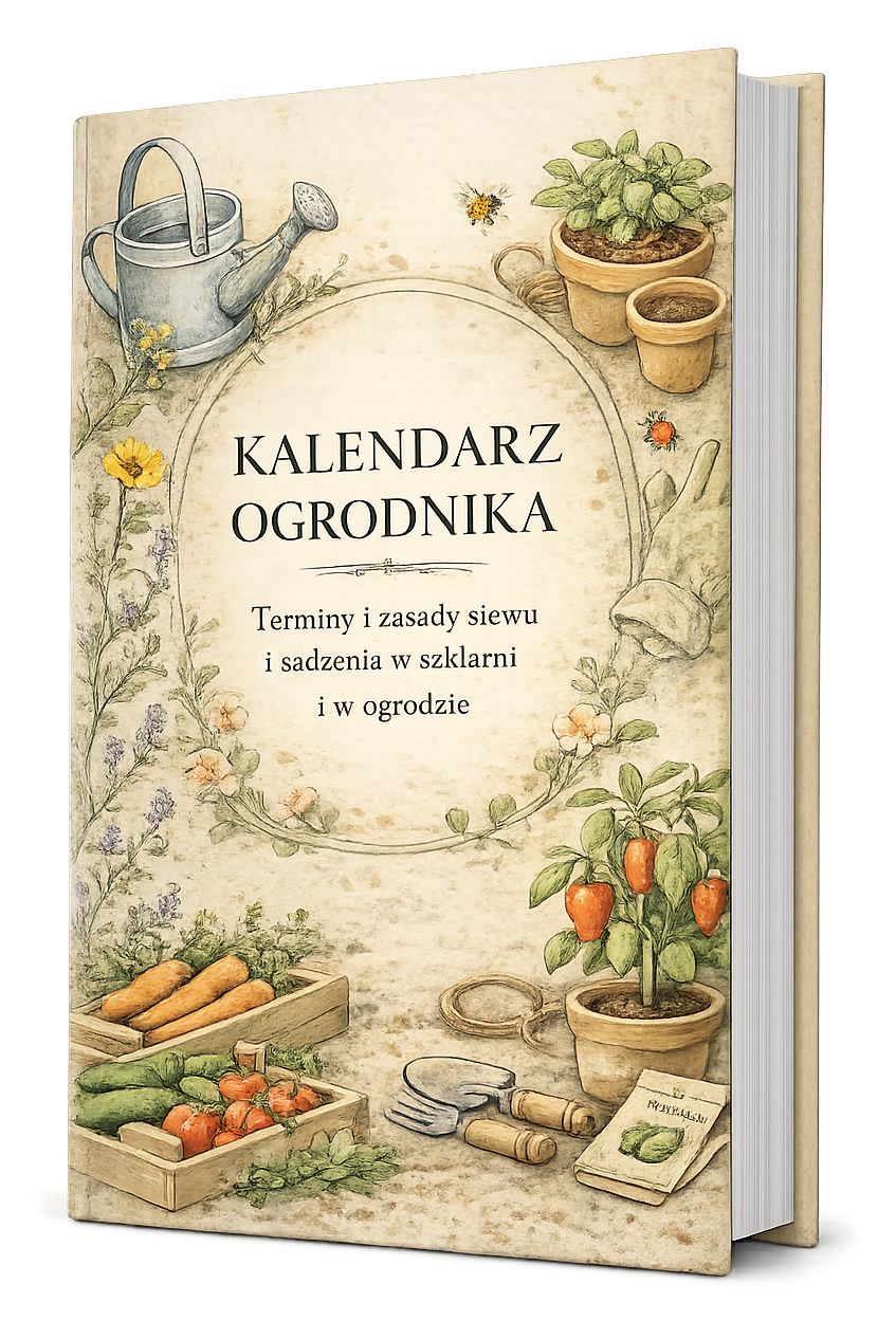 Okładka ebooka Kalendarz Ogrodnika 2026 – terminy i zasady siewu oraz sadzenia w szklarni i ogrodzie